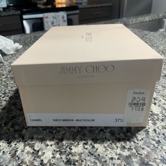 Jimmy Choo Abel 37.5 Disco Mirror Hologram Heels - Picture 5 of 8